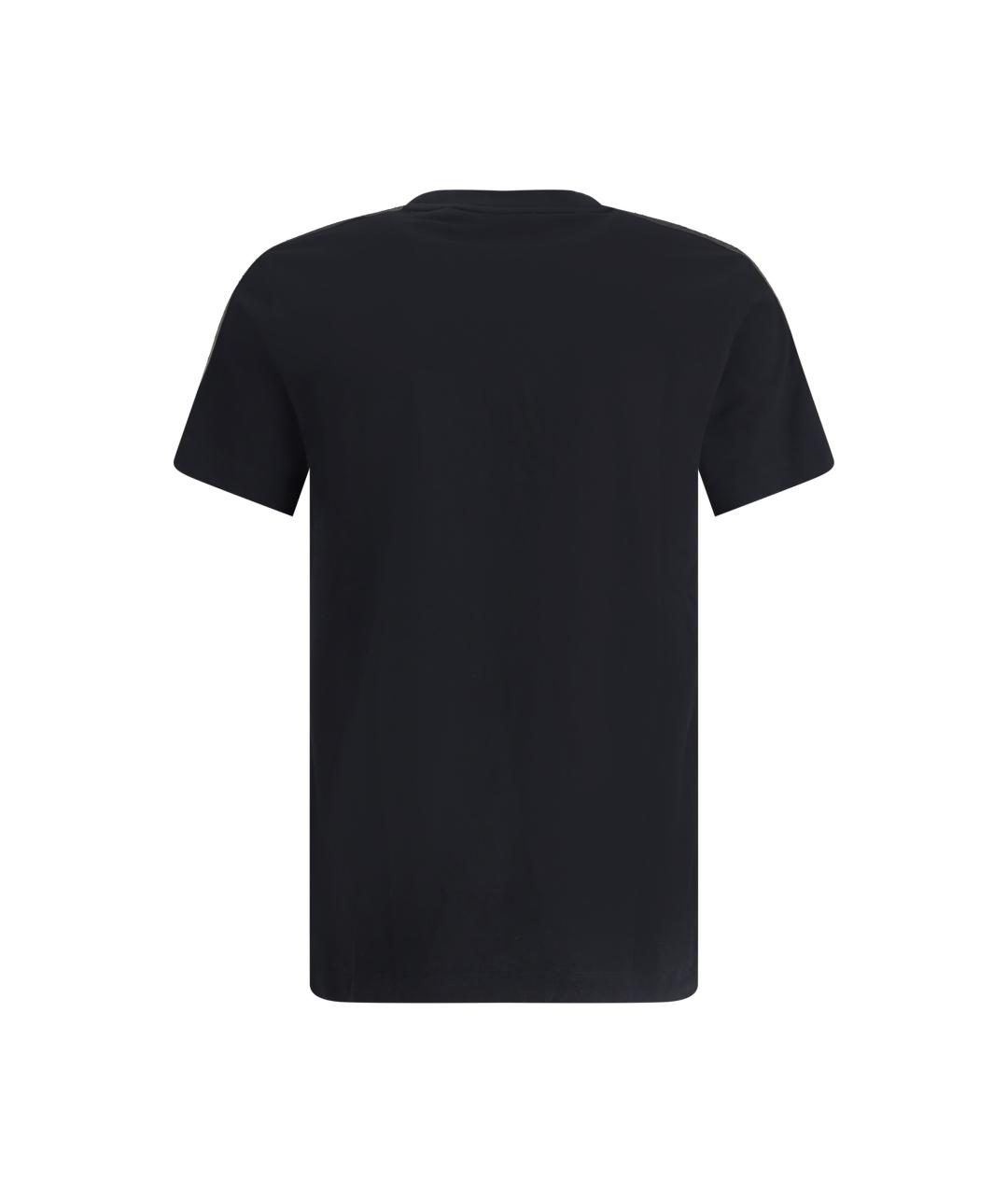 BURBERRY Черная хлопковая футболка, фото 2