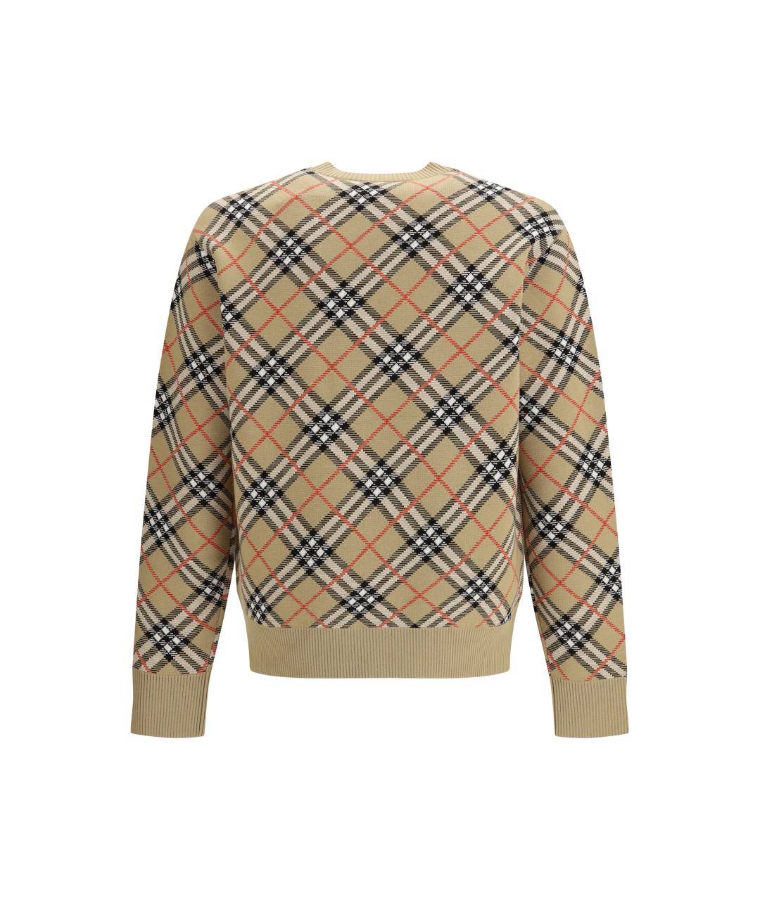 BURBERRY Бежевый хлопковый джемпер / свитер, фото 2