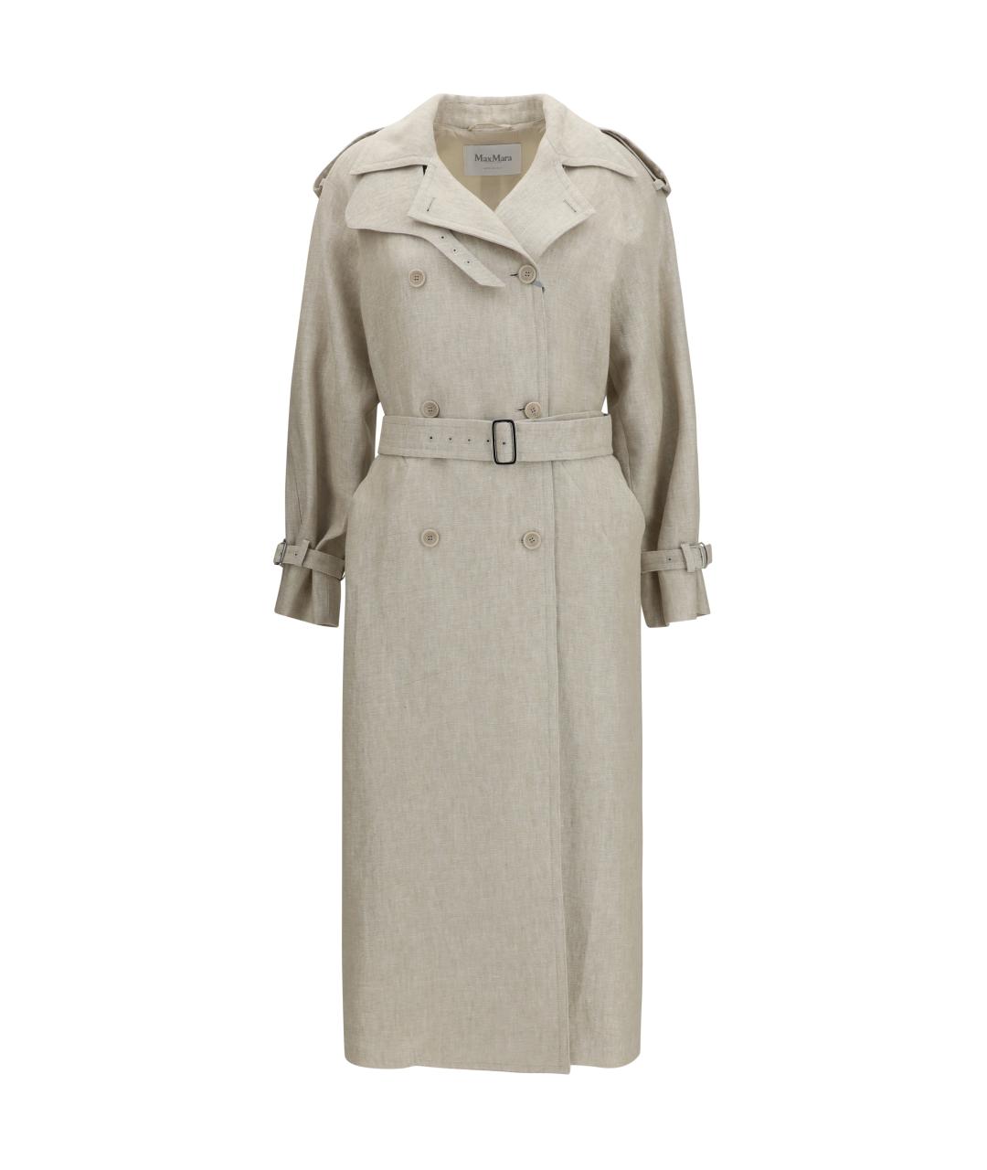 MAX MARA Мульти льняной тренч/плащ, фото 1