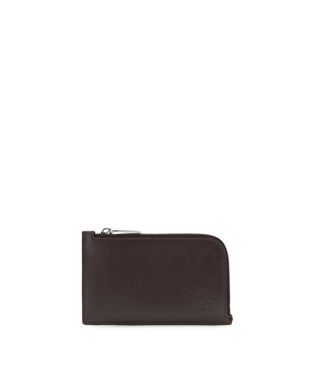 BURBERRY Коричневый кожаный кардхолдер, фото 1