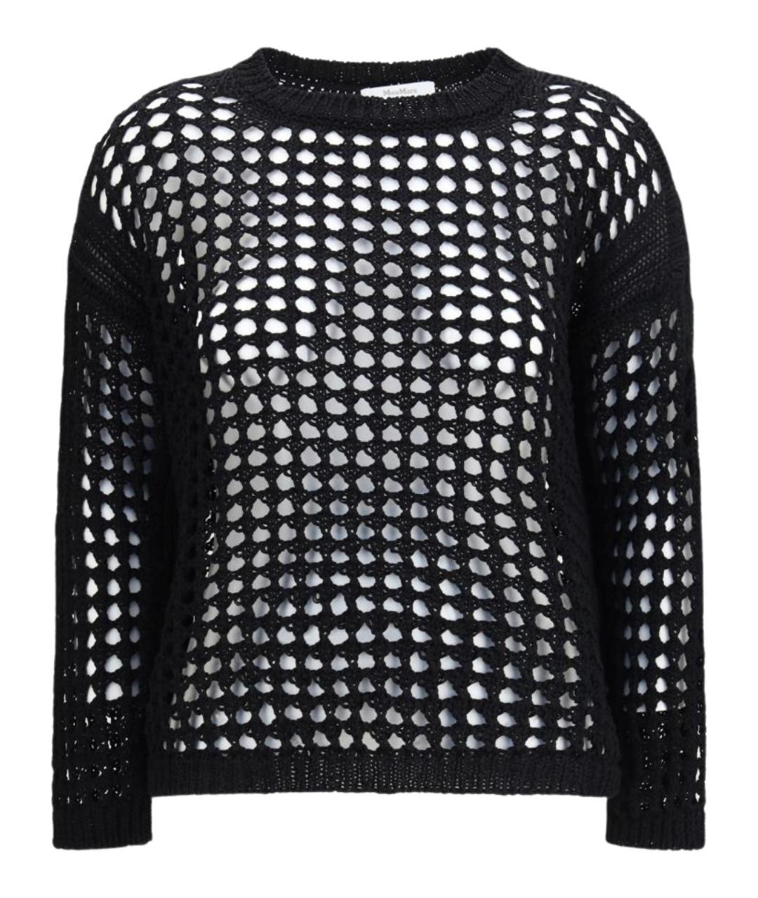 MAX MARA Черный льняной джемпер / свитер, фото 1