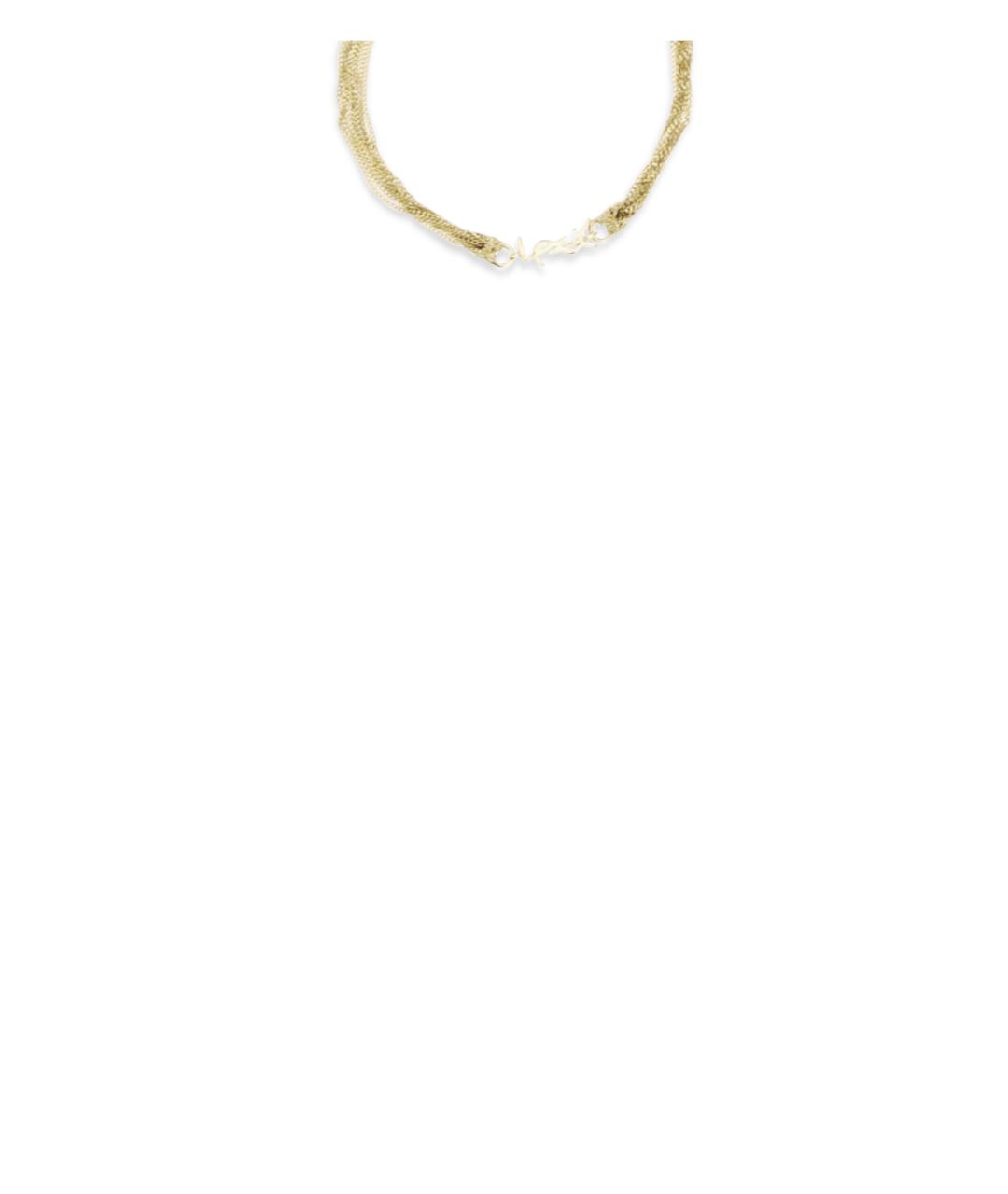 SAINT LAURENT Золотой металлический браслет, фото 3