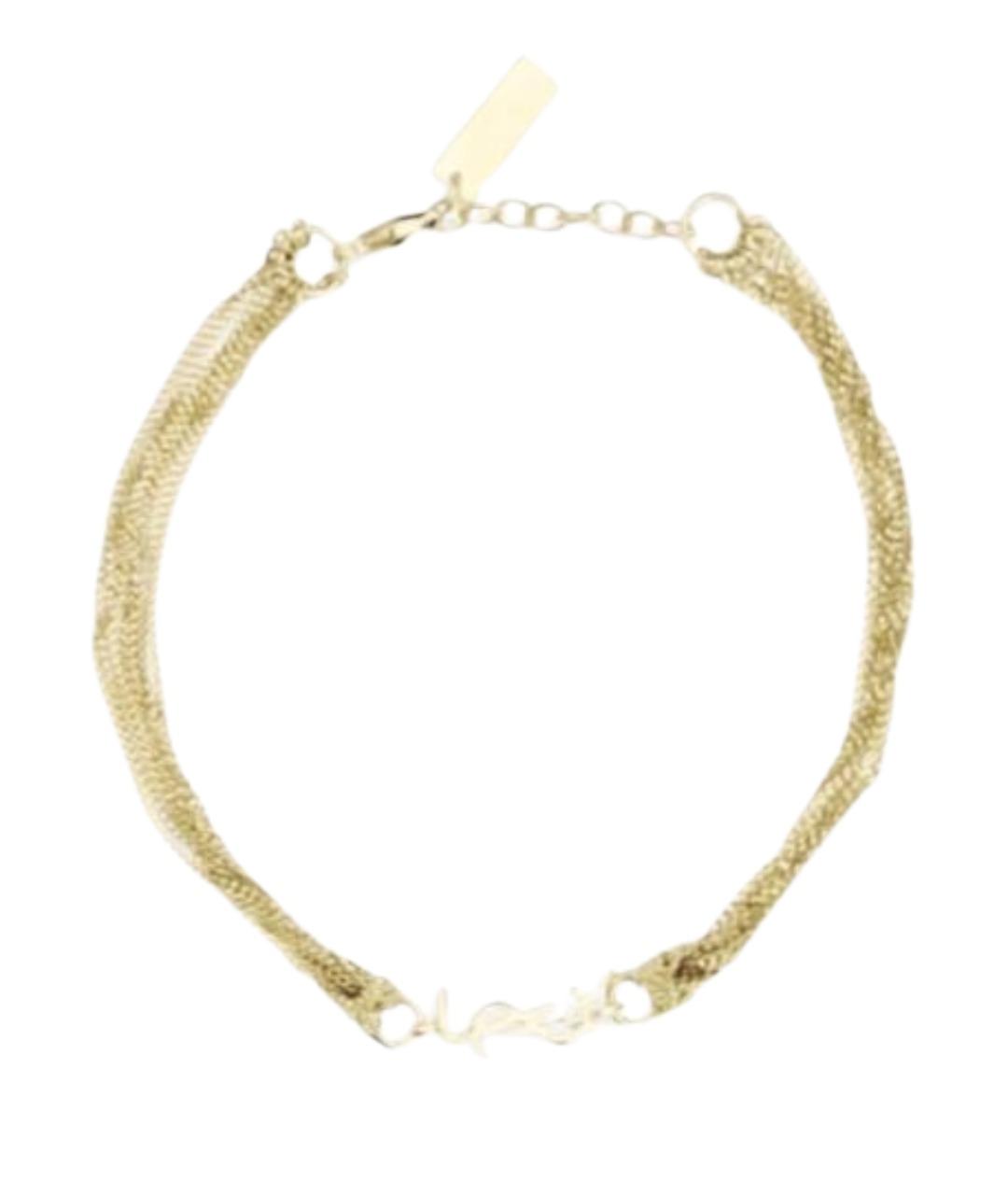 SAINT LAURENT Золотой металлический браслет, фото 1