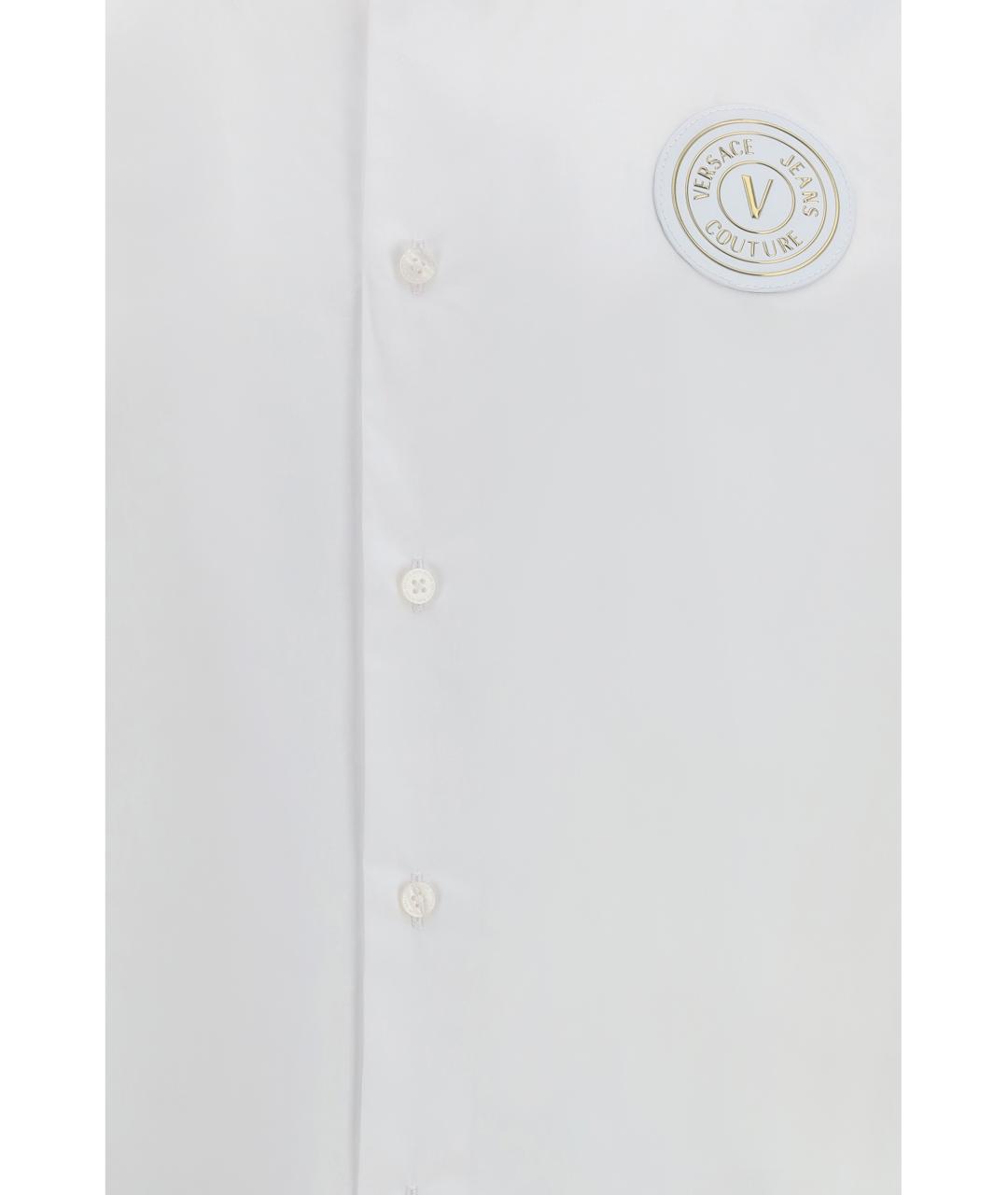 VERSACE JEANS COUTURE Белая хлопковая классическая рубашка, фото 3