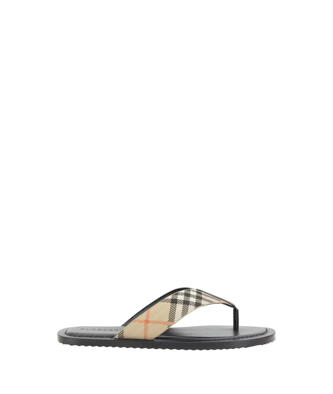 BURBERRY Мульти текстильные шлепанцы, фото 1