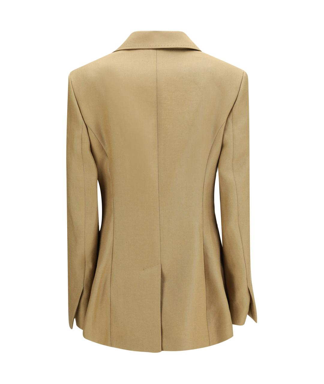 MAX MARA Бежевый льняной жакет/пиджак, фото 2