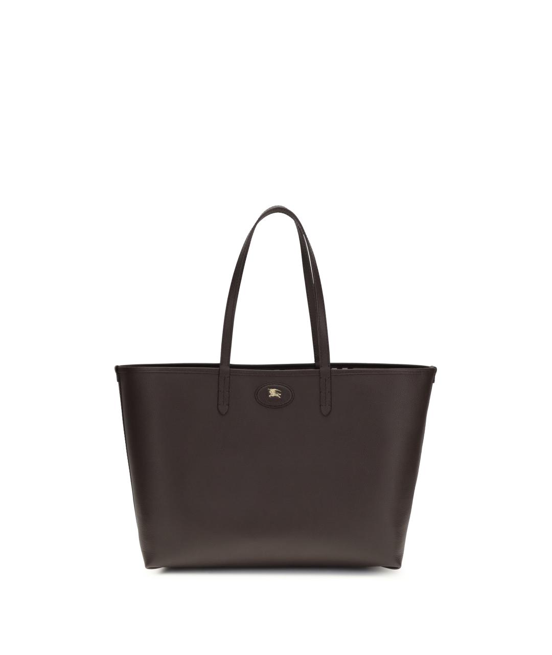 BURBERRY Коричневая кожаная сумка тоут, фото 1