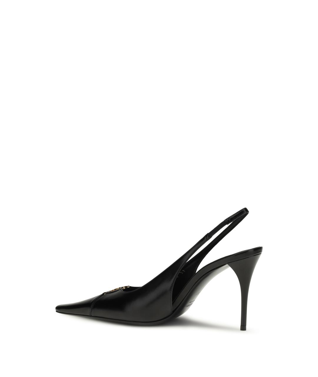 SAINT LAURENT Черные кожаные туфли, фото 3