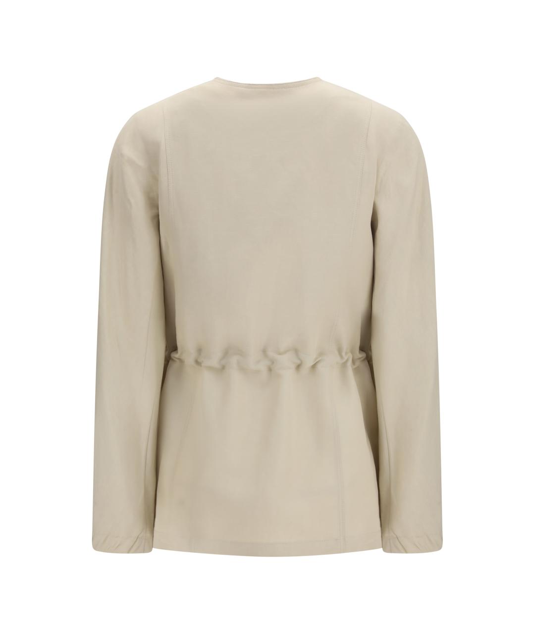 MAX MARA Бежевая льняная куртка, фото 2