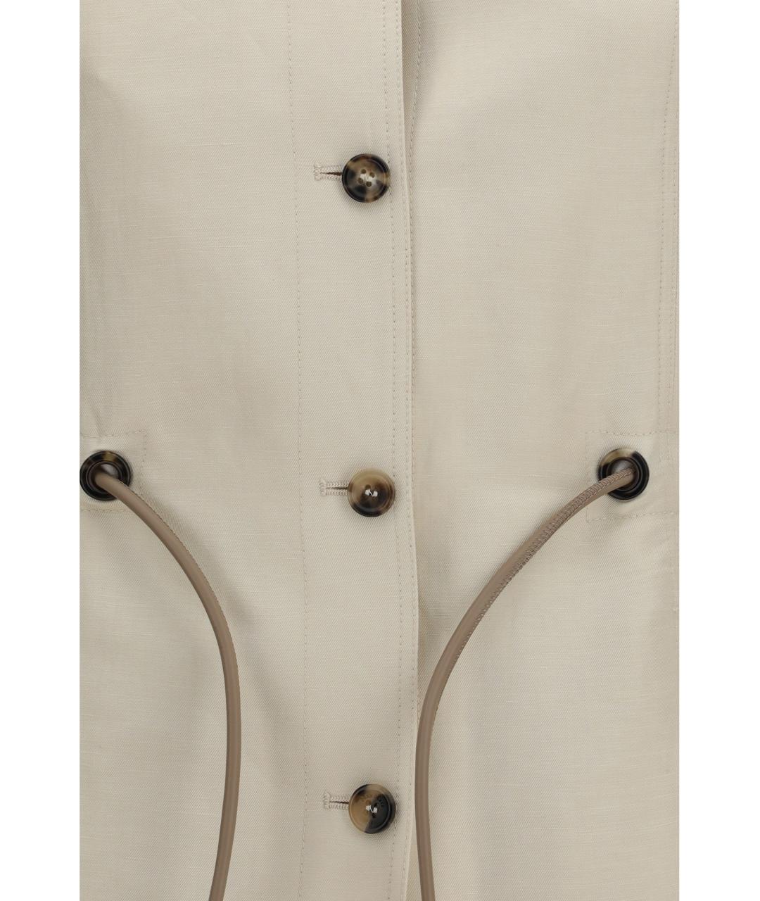 MAX MARA Бежевая льняная куртка, фото 3