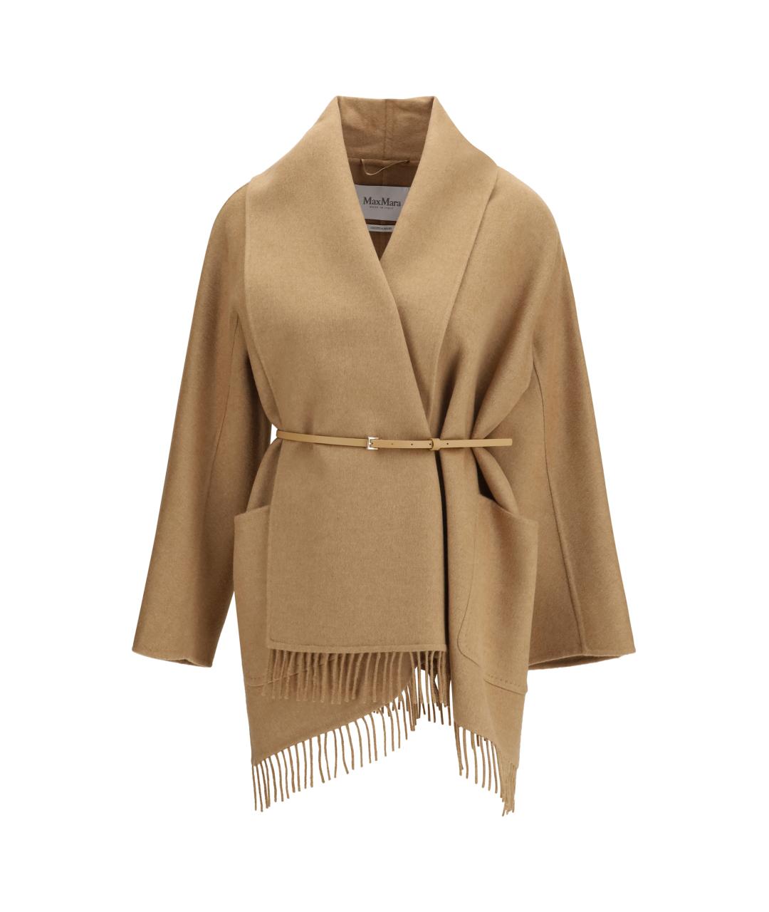 MAX MARA Бежевое шерстяное пальто, фото 1