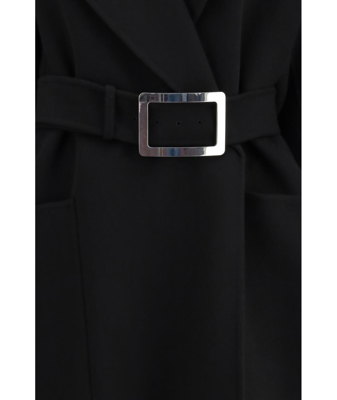 SPORTMAX Черное шерстяное пальто, фото 3