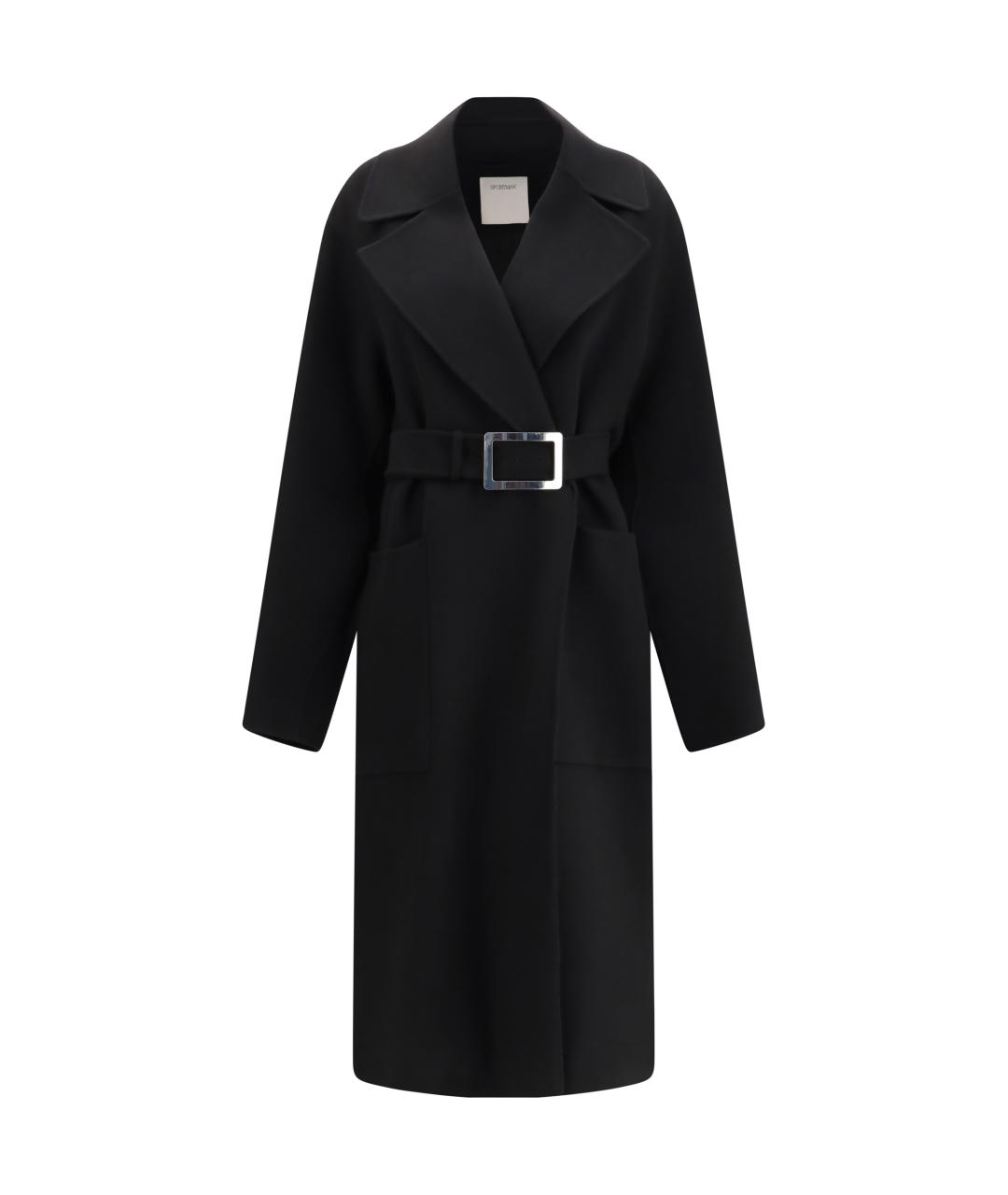 SPORTMAX Черное шерстяное пальто, фото 1