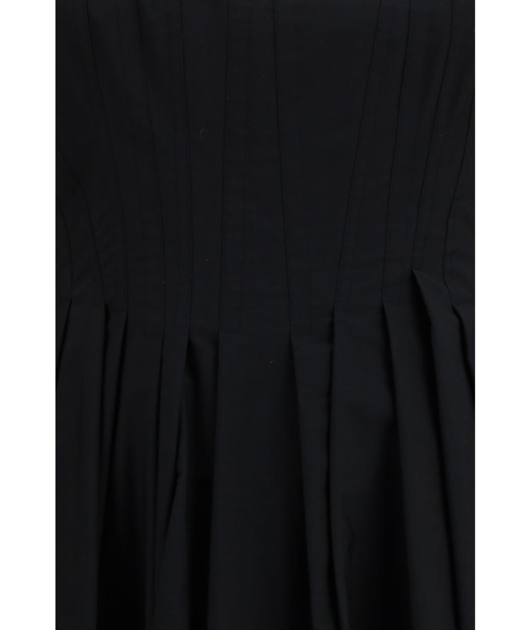 SPORTMAX Черное хлопковое повседневное платье, фото 3