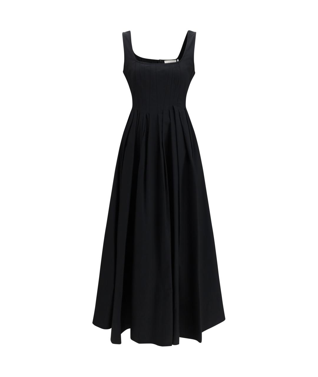 SPORTMAX Черное хлопковое повседневное платье, фото 1