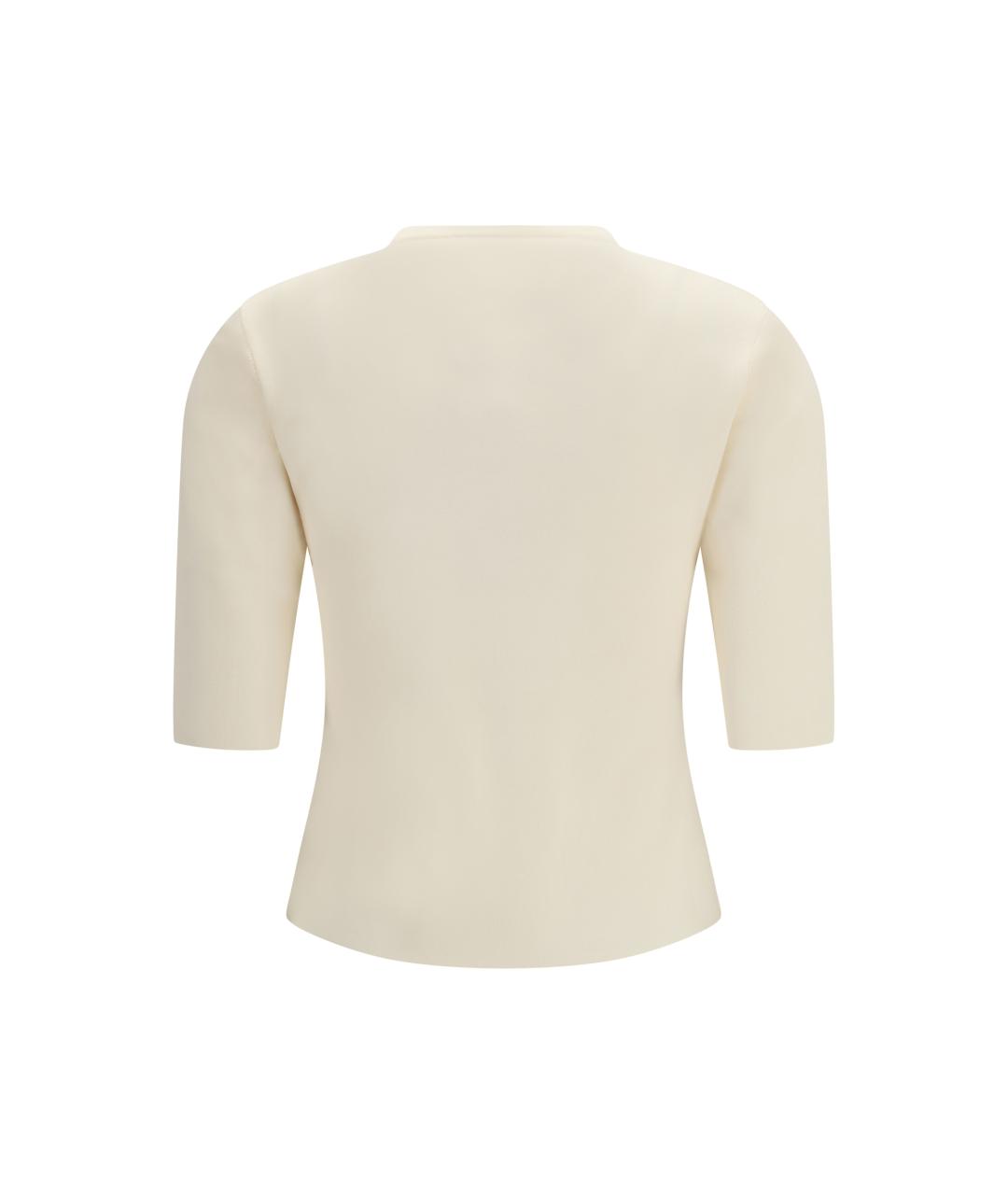 MAX MARA Бежевая вискозная футболка, фото 2