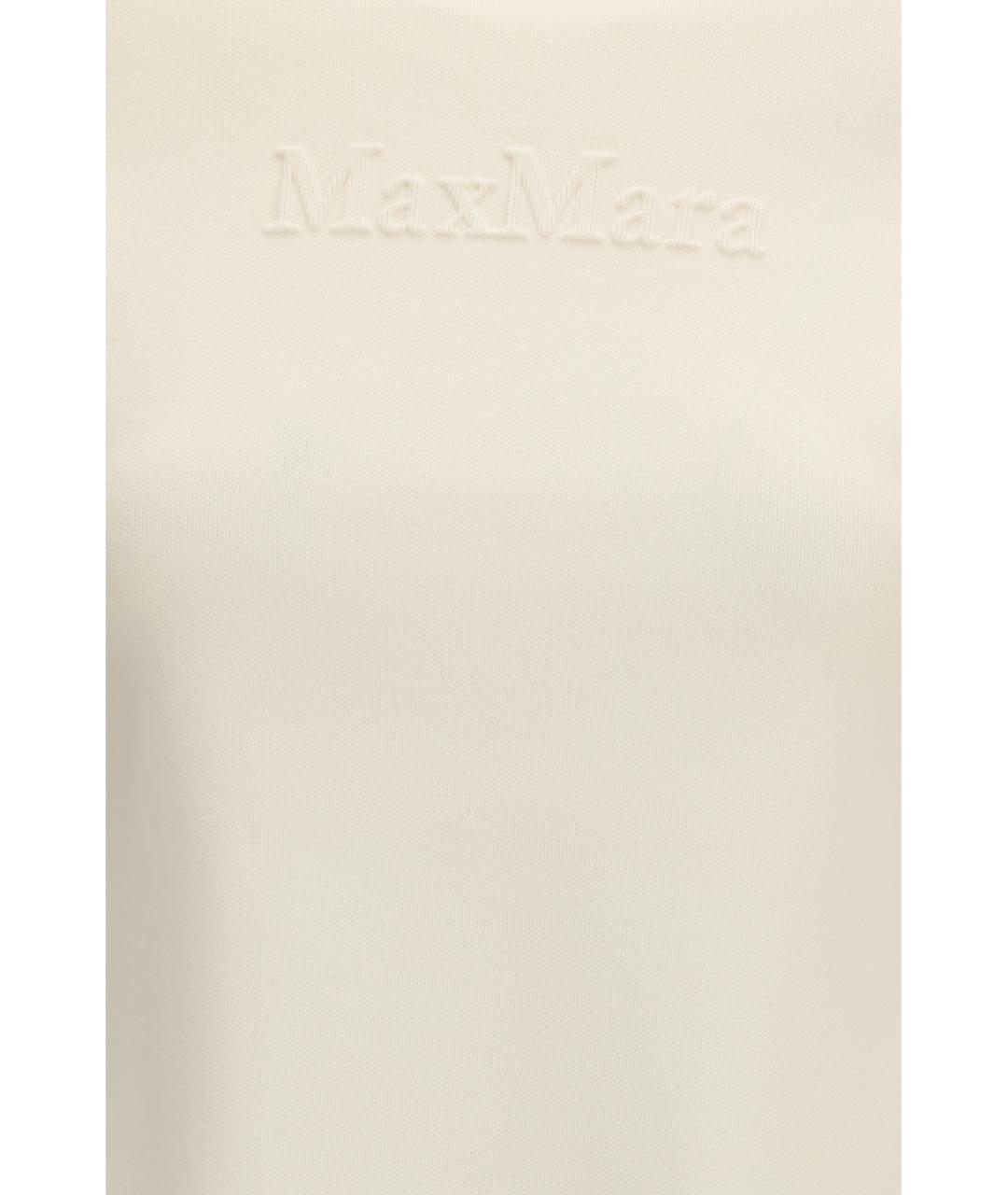 MAX MARA Бежевая вискозная футболка, фото 3