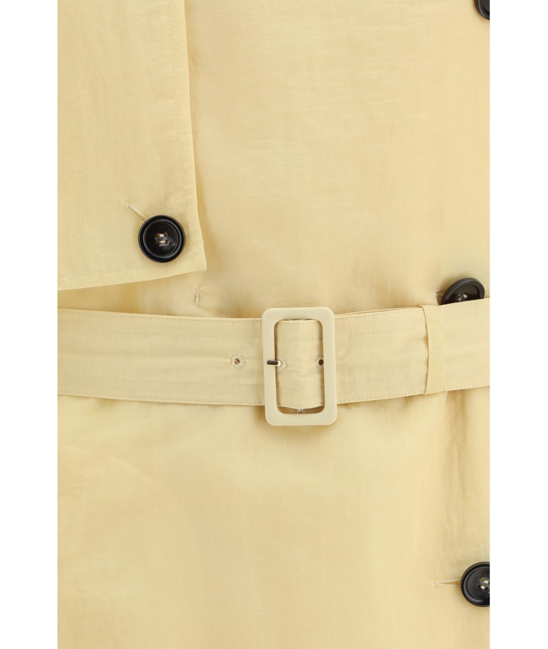 SPORTMAX Желтый полиамидовый тренч/плащ, фото 3