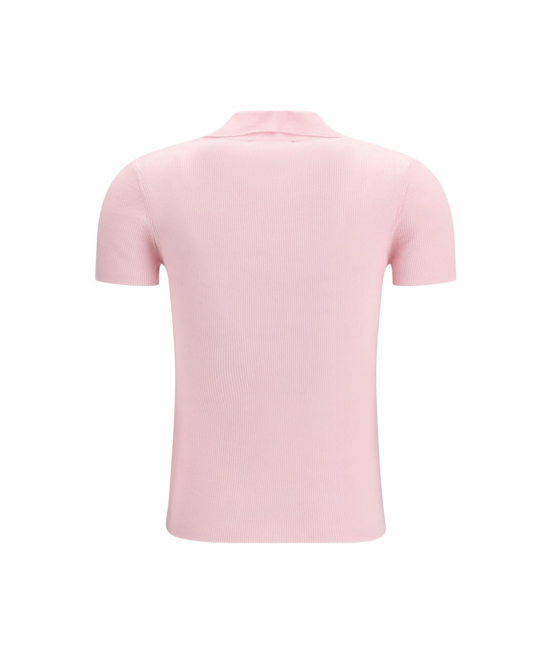 MAX MARA Розовая шерстяная футболка, фото 2