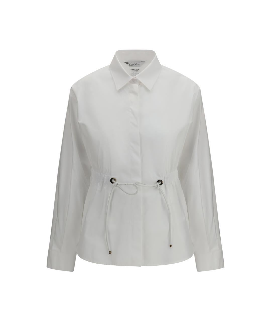 MAX MARA Белая хлопковая рубашка, фото 1