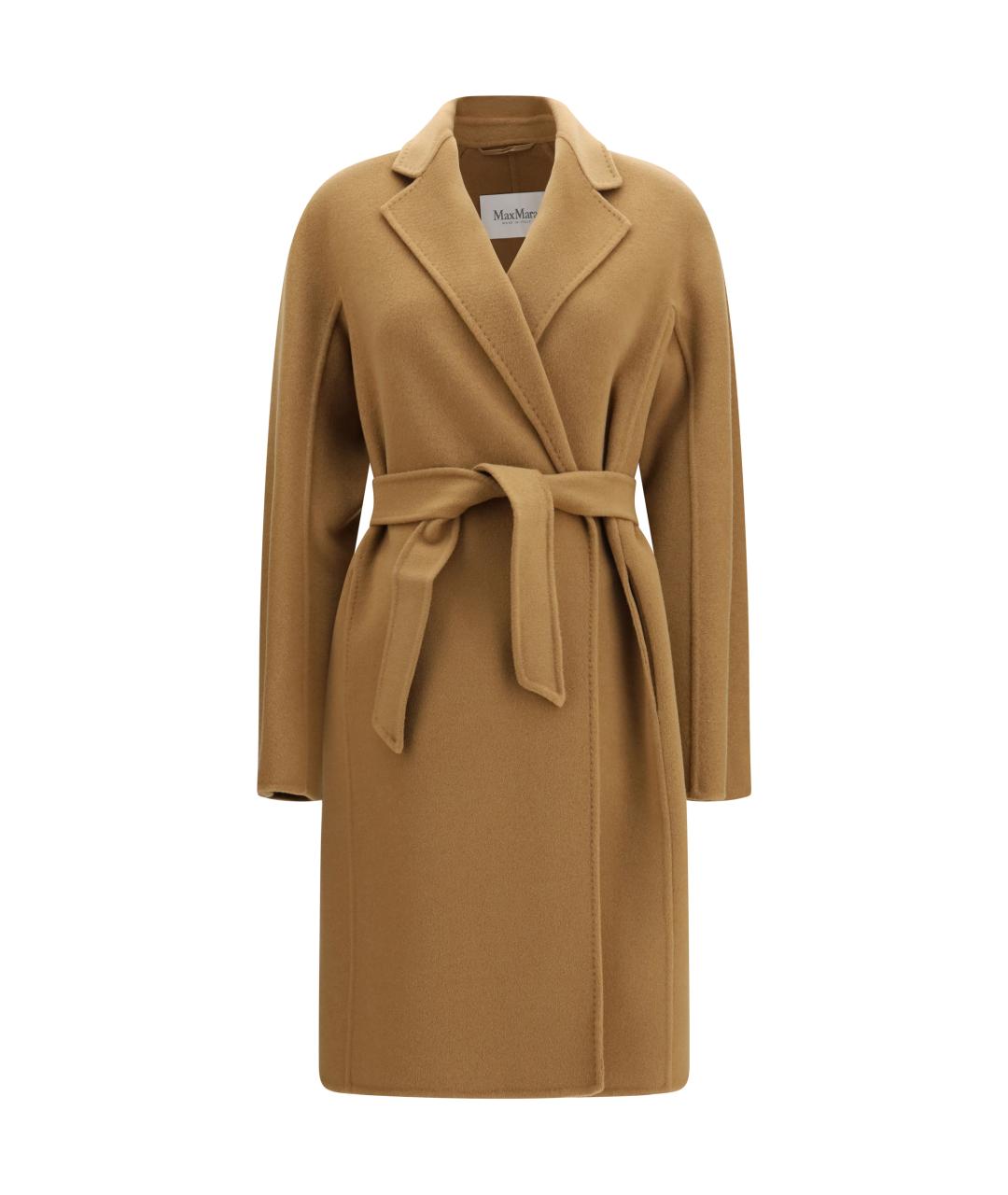 MAX MARA Коричневое кашемировое пальто, фото 1