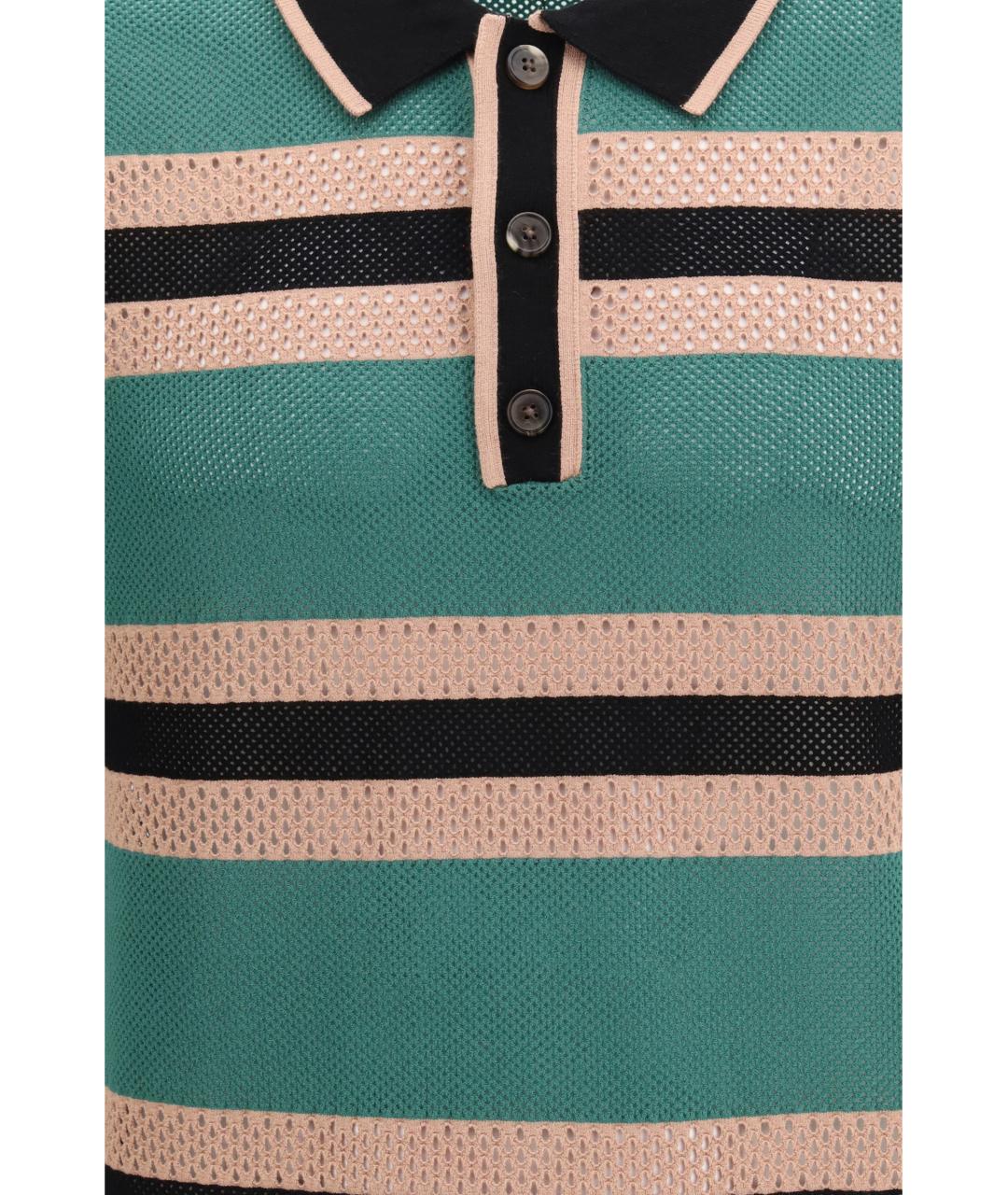 DRIES VAN NOTEN Зеленые поло с коротким рукавом, фото 3