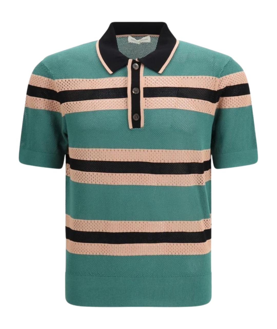 DRIES VAN NOTEN Зеленые поло с коротким рукавом, фото 1