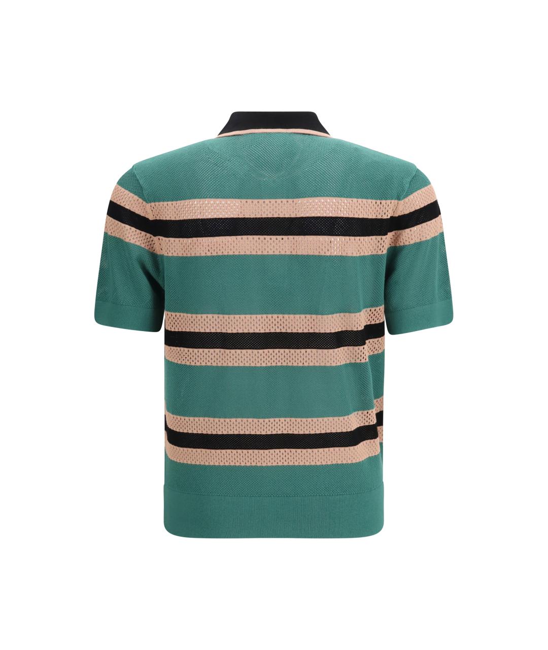 DRIES VAN NOTEN Зеленые поло с коротким рукавом, фото 2