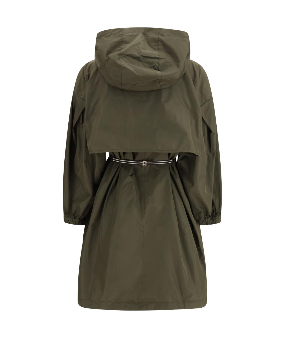 MAX MARA Хаки полиэстеровый тренч/плащ, фото 2