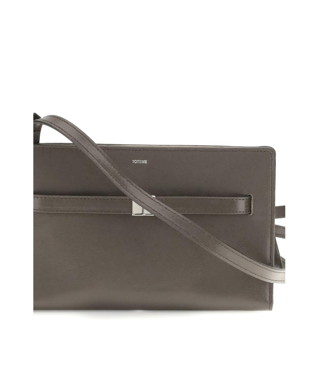 TOTEME Коричневая кожаная сумка через плечо, фото 4