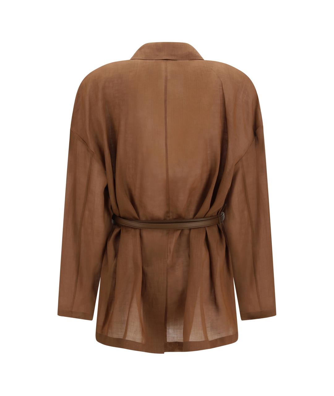 MAX MARA STUDIO Коричневый жакет/пиджак, фото 3