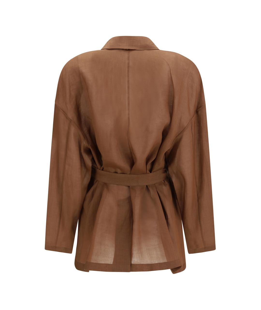 MAX MARA STUDIO Коричневый жакет/пиджак, фото 4