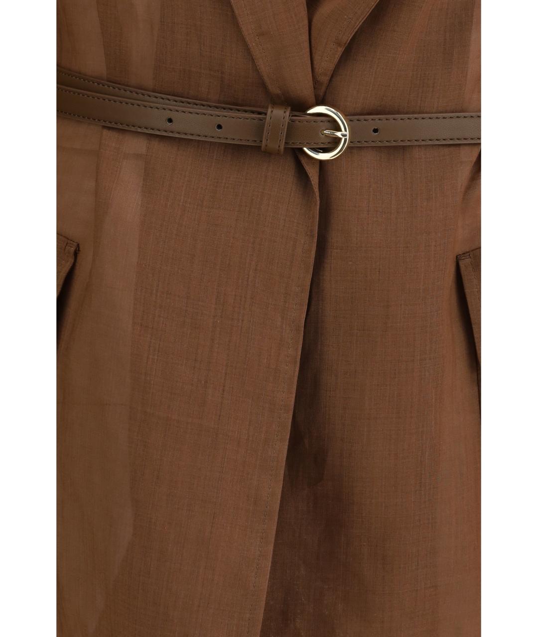 MAX MARA STUDIO Коричневый жакет/пиджак, фото 5