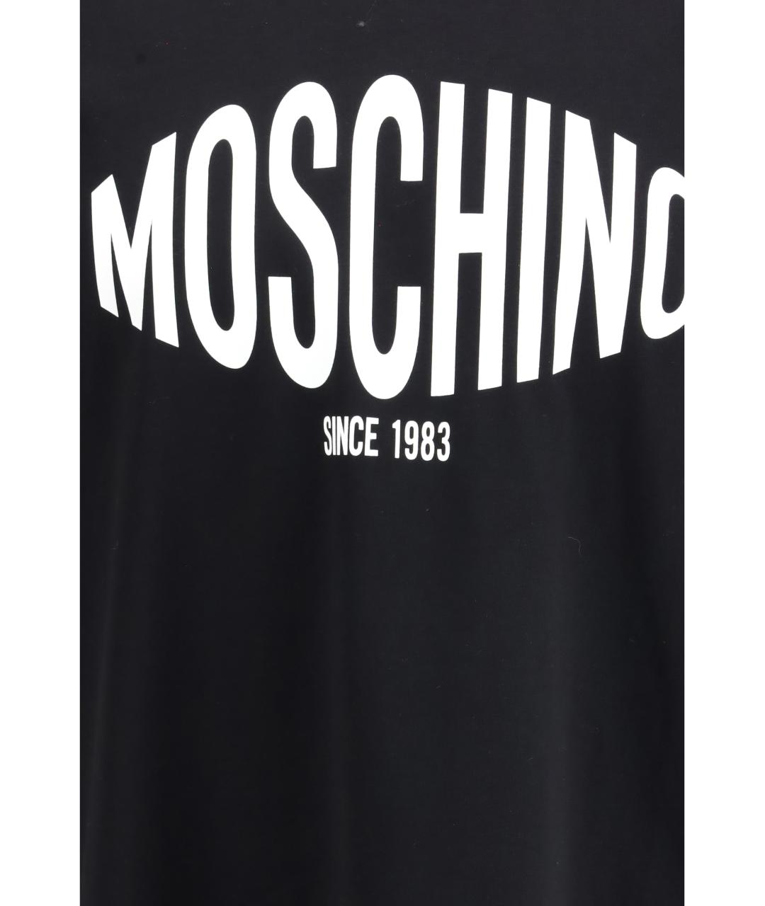 MOSCHINO Черная хлопковая футболка, фото 3