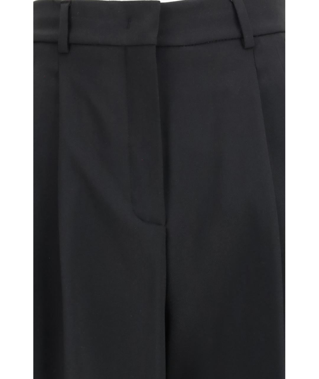 WEEKEND MAX MARA Черные полиэстеровые прямые брюки, фото 3