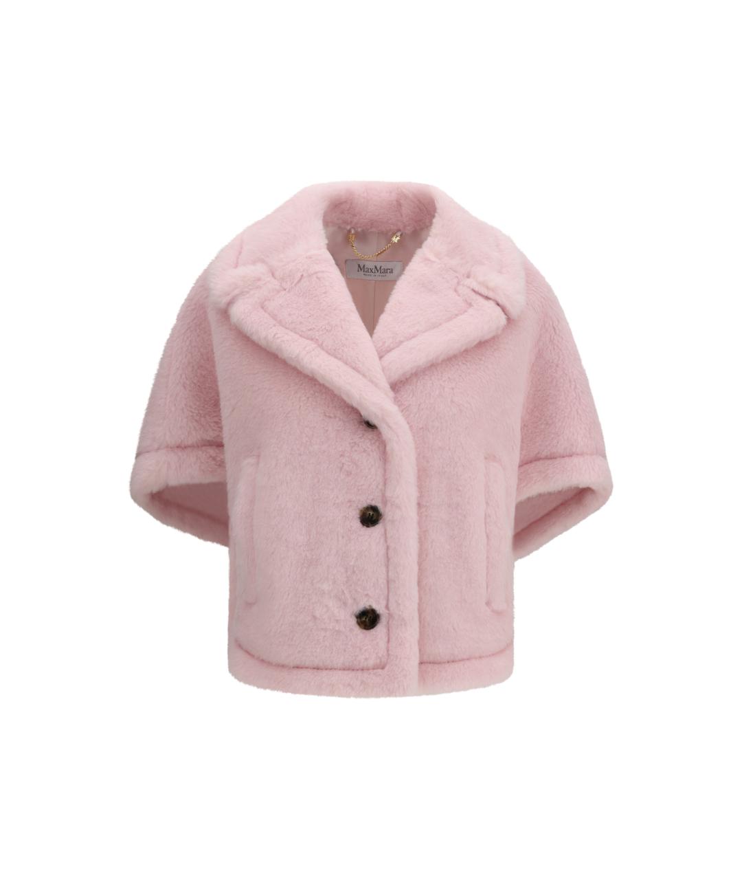 MAX MARA Розовое шерстяное пальто, фото 1