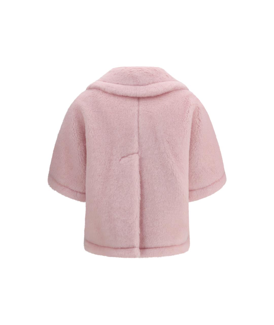 MAX MARA Розовое шерстяное пальто, фото 2