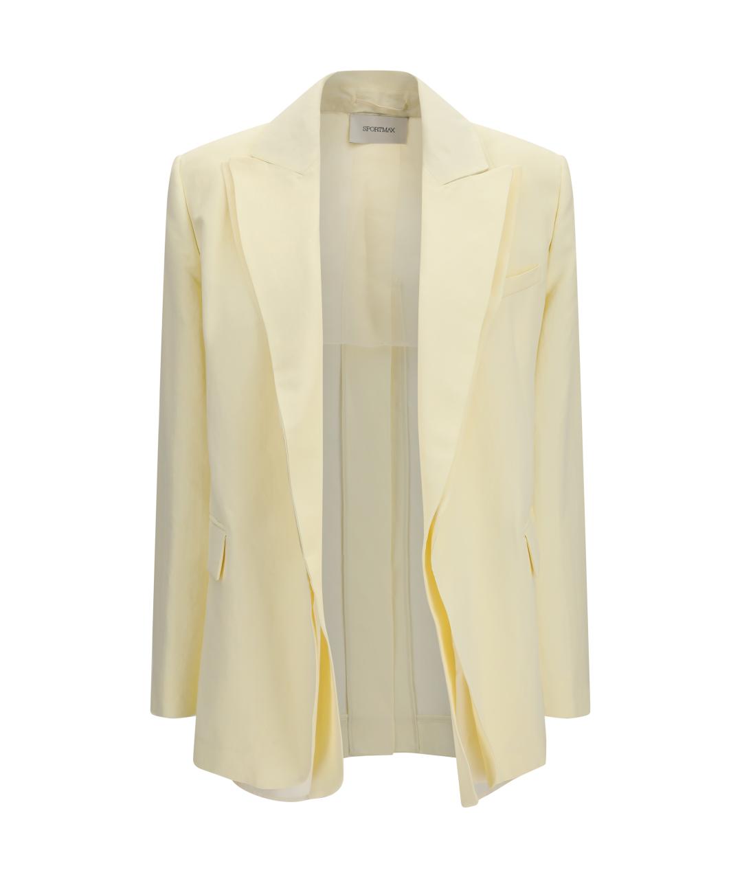 SPORTMAX Желтый вискозный жакет/пиджак, фото 1