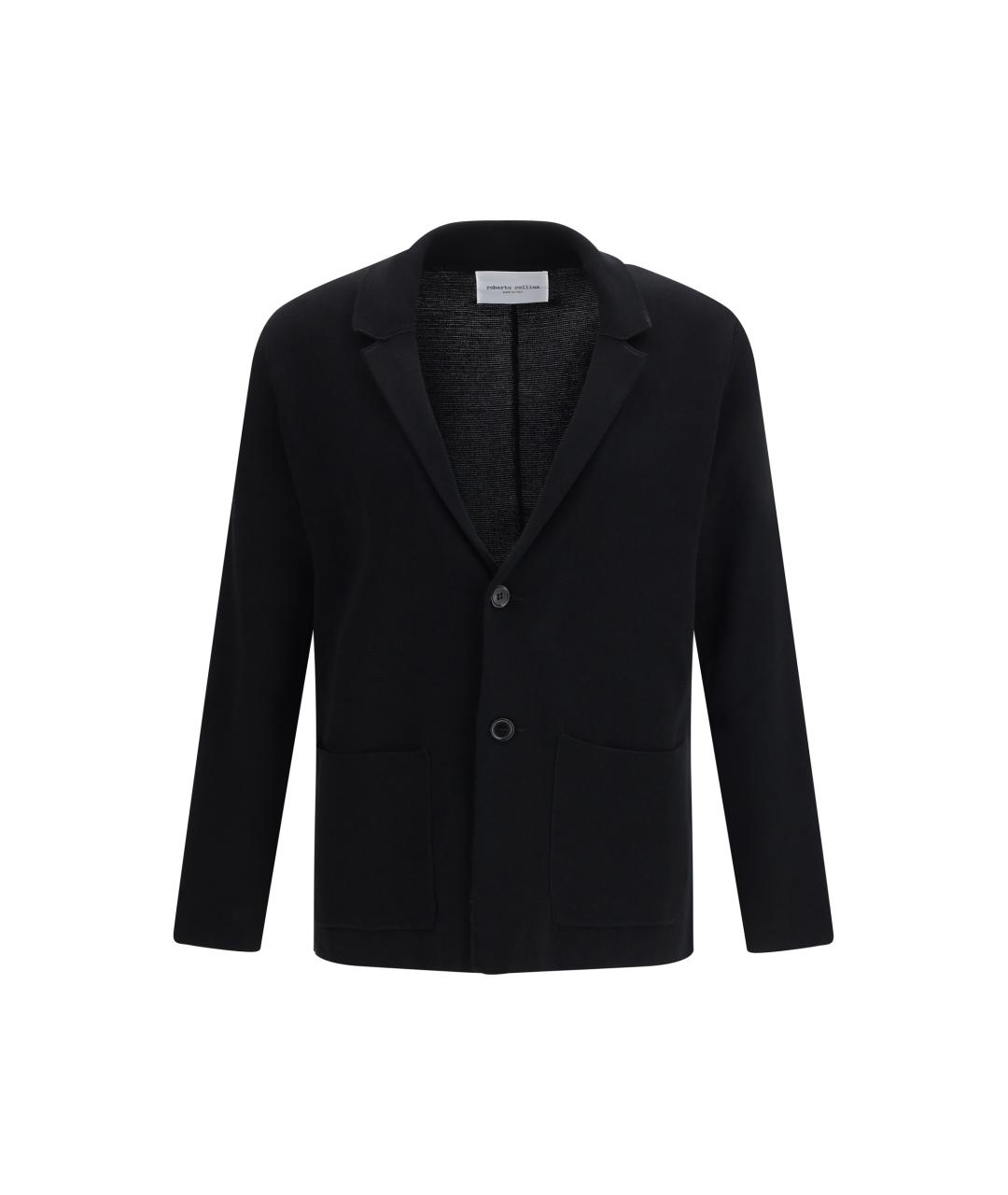 ROBERTO COLLINA Черный полиамидовый пиджак, фото 1