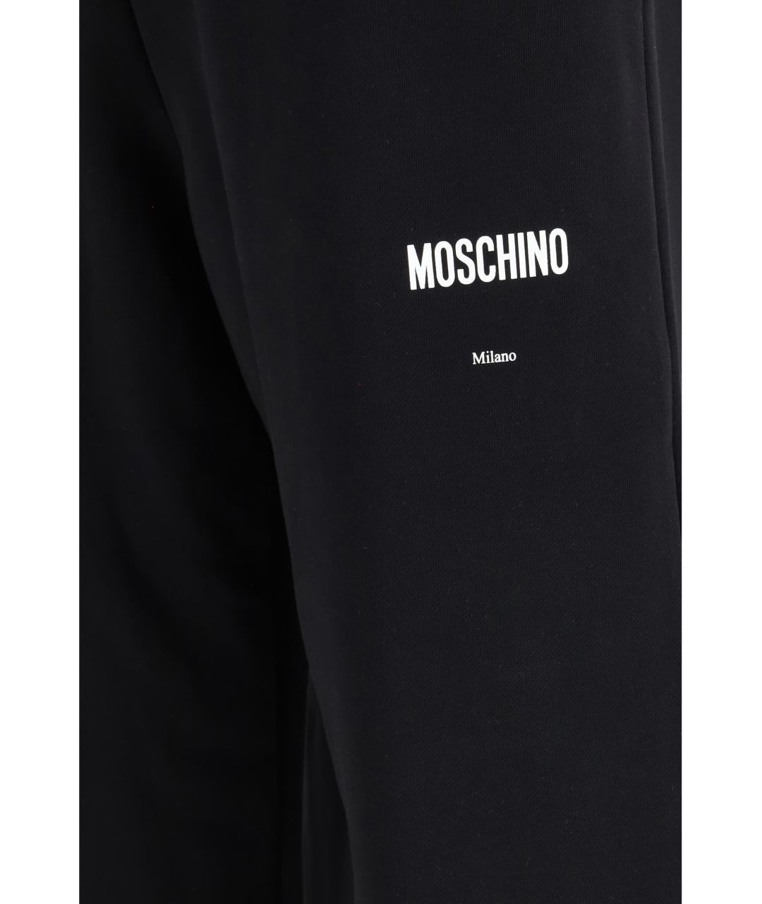MOSCHINO Черные хлопковые повседневные брюки, фото 3