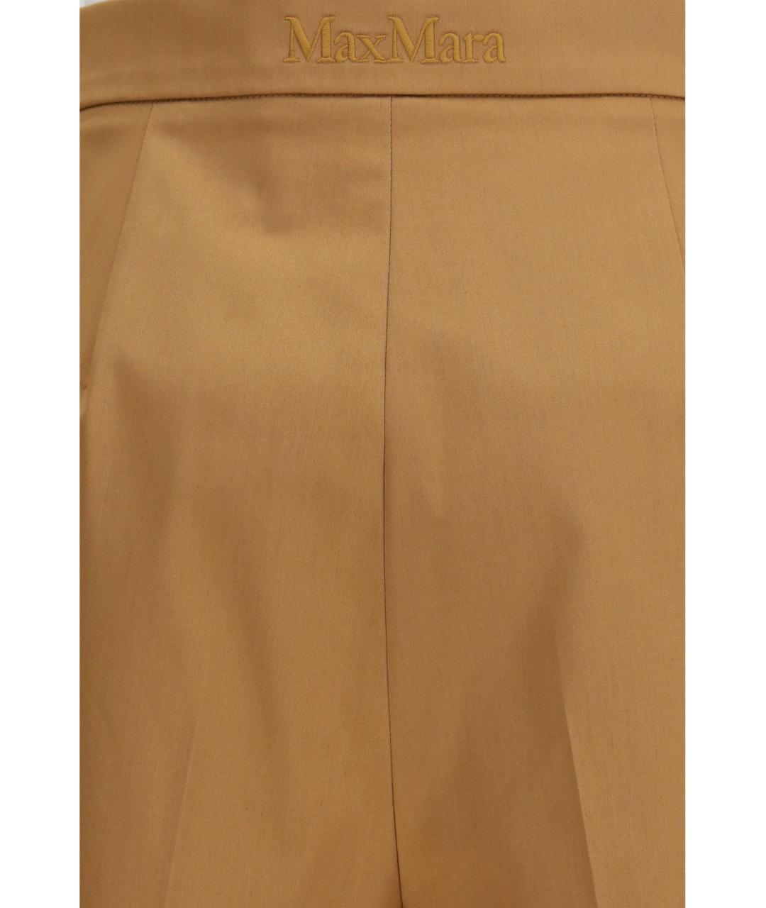 MAX MARA Коричневые хлопковые шорты, фото 3