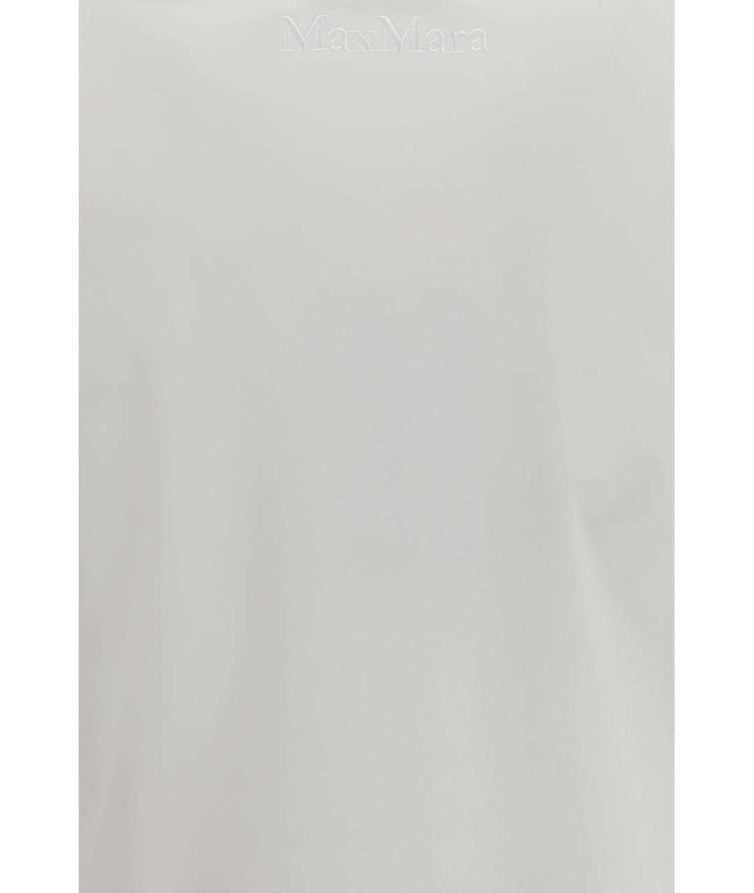 MAX MARA Белая хлопковая футболка, фото 3