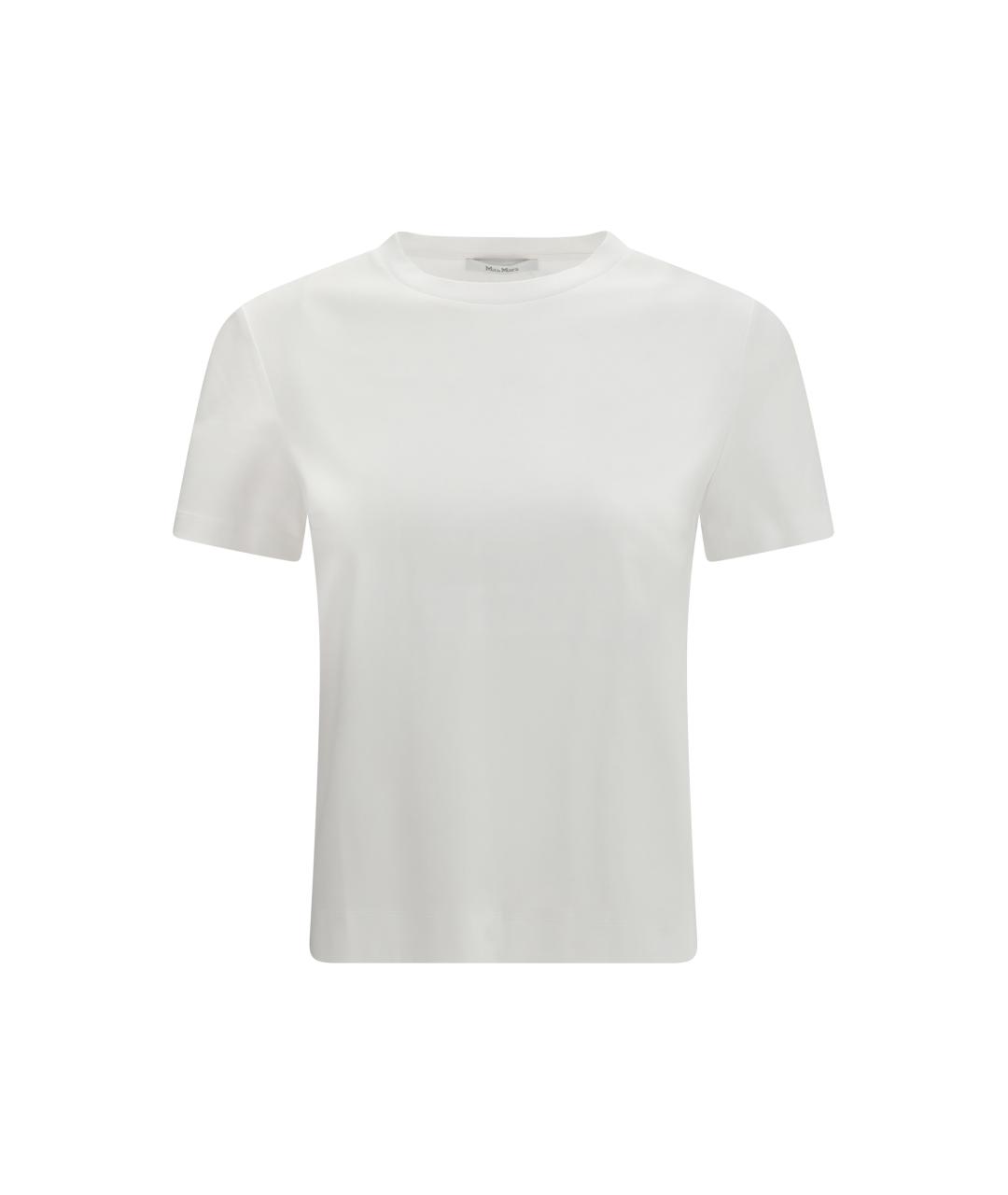 MAX MARA Белая хлопковая футболка, фото 4