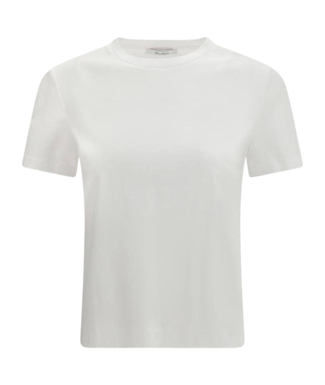 MAX MARA Белая хлопковая футболка, фото 1