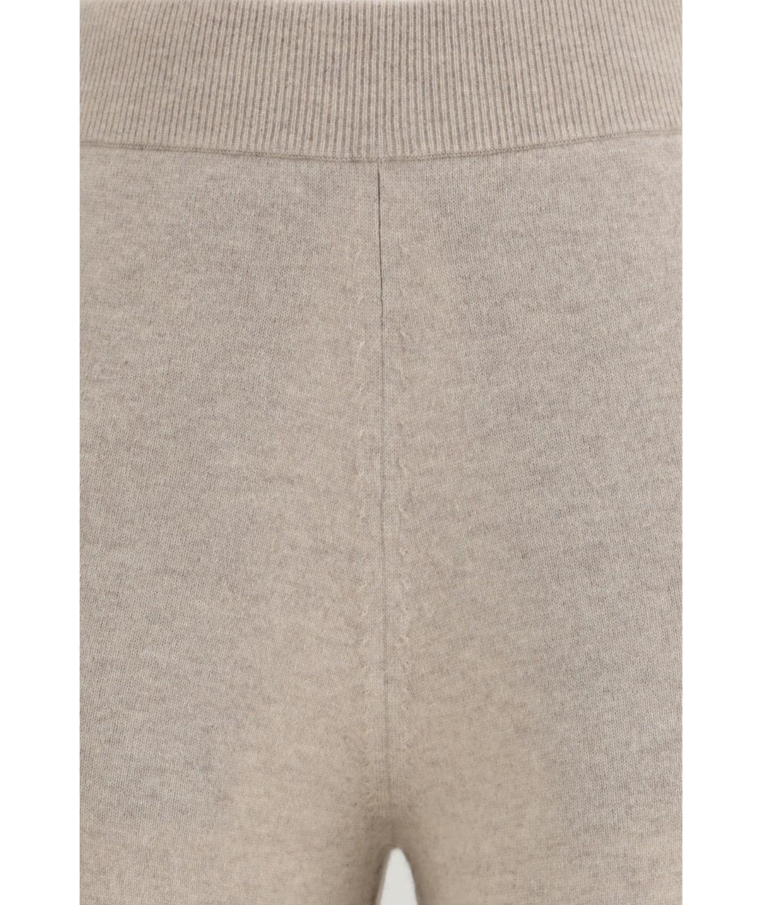 MAX MARA Бежевые кашемировые прямые брюки, фото 3