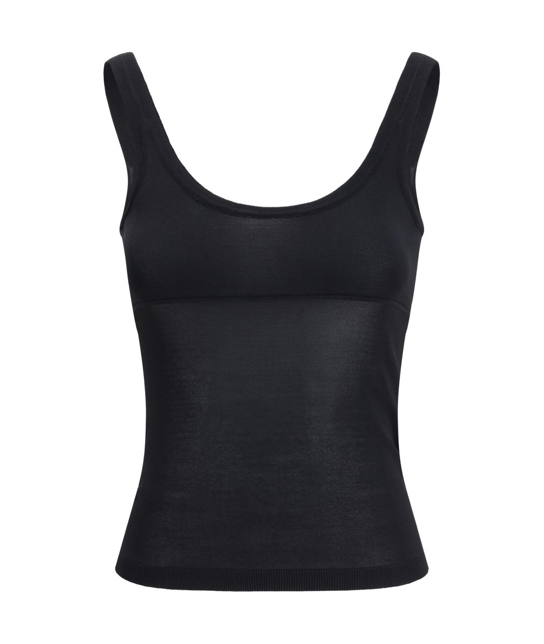 MAX MARA Черная вискозная майка, фото 1