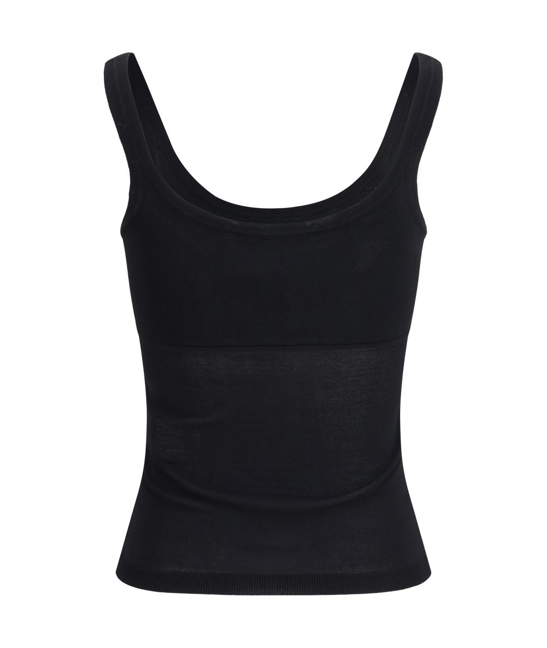 MAX MARA Черная вискозная майка, фото 2