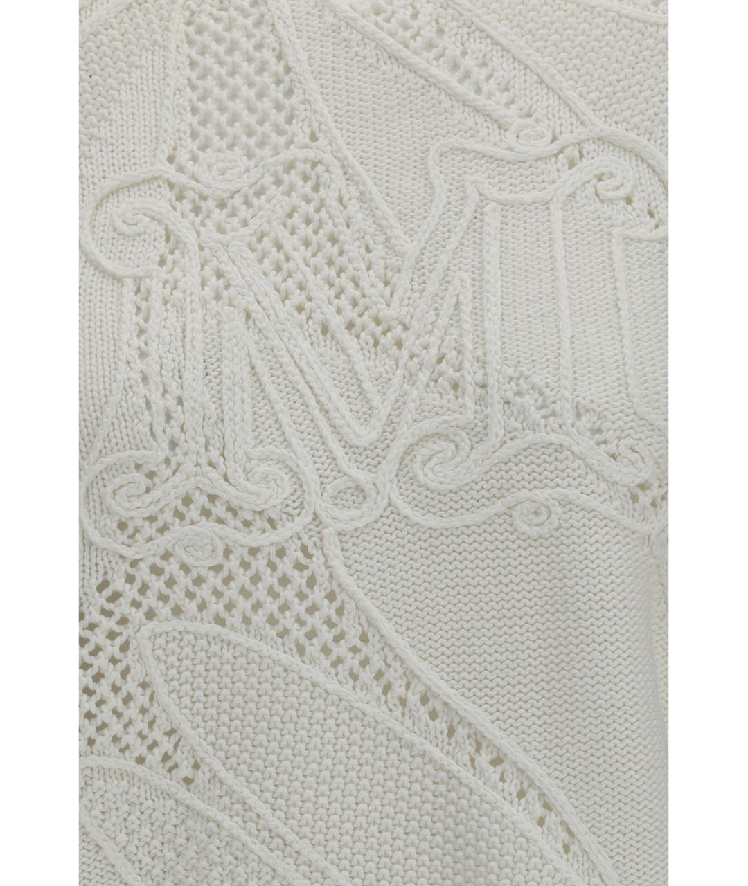 MAX MARA Белый хлопковый джемпер / свитер, фото 3