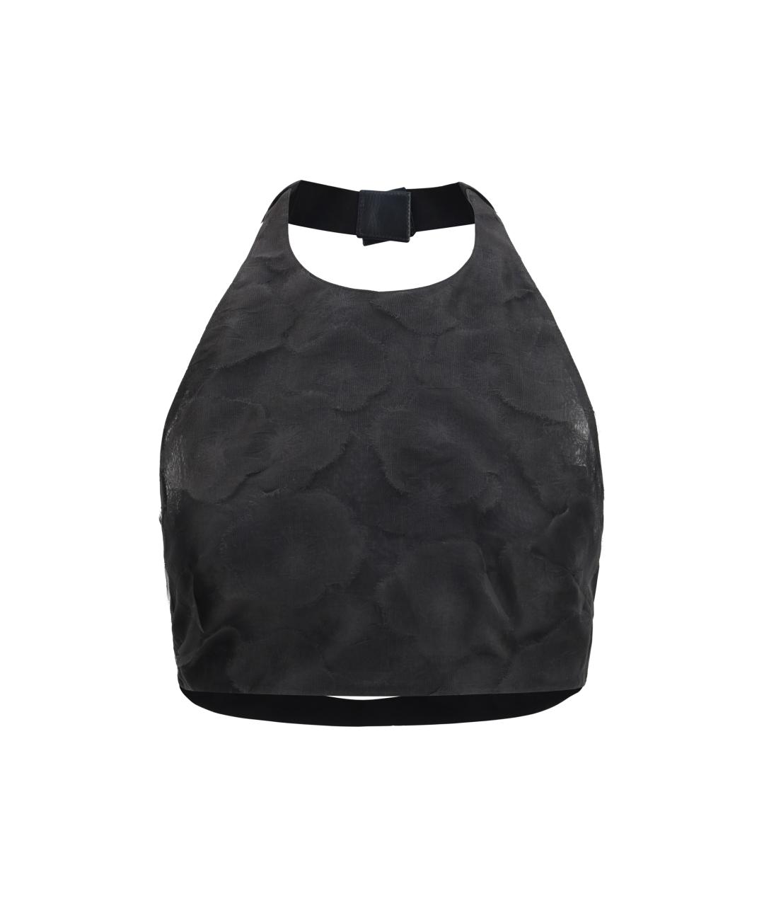 MAX MARA Черная шелковая майка, фото 1