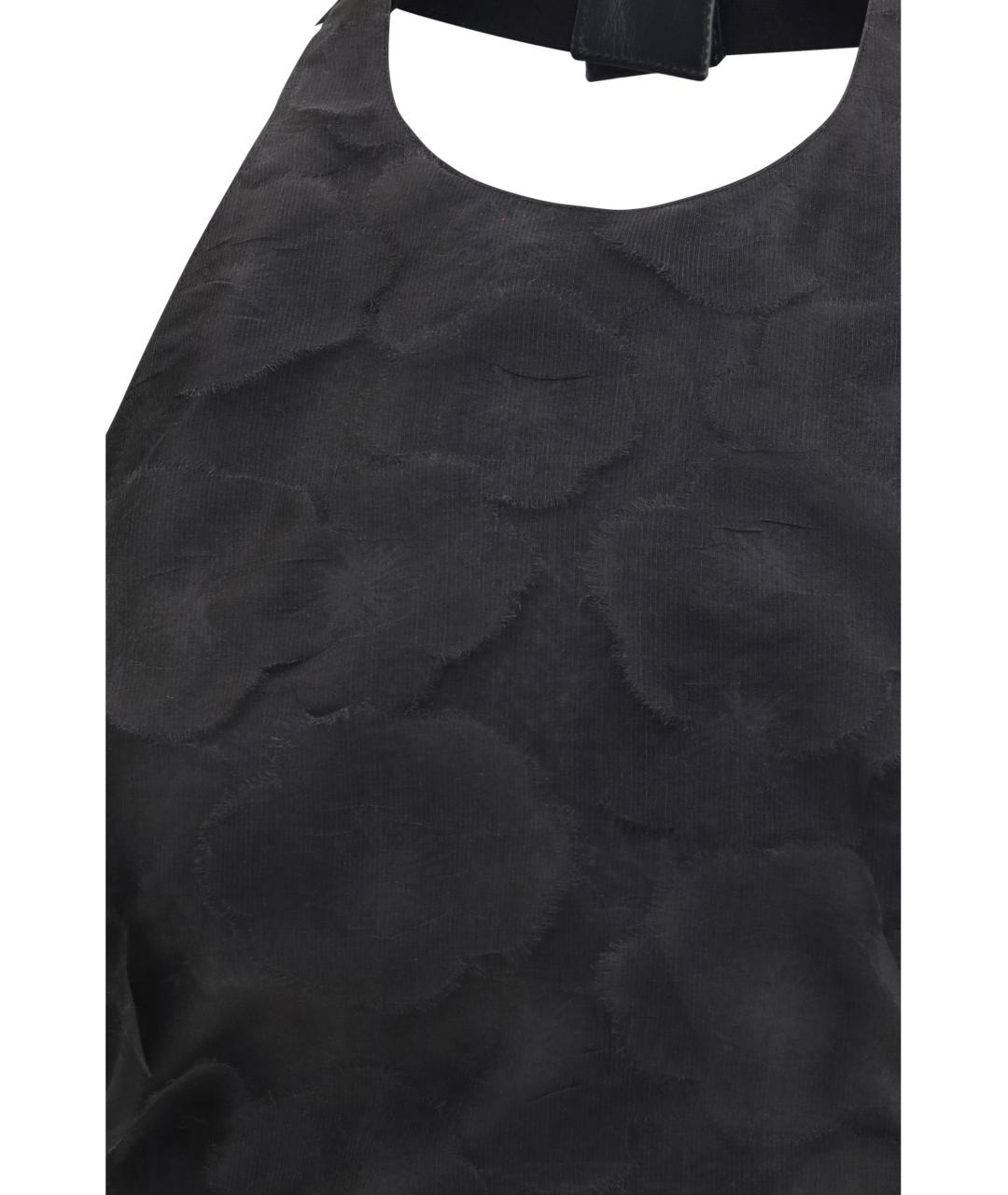 MAX MARA Черная шелковая майка, фото 3